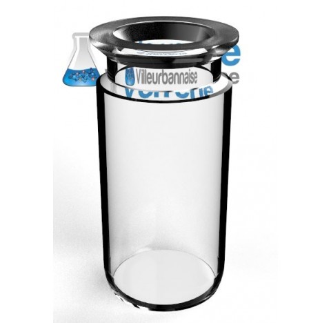 Réacteur 2 L DN100 sans gorge diametre externe 130 mm fond plat verre borosilicate