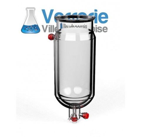 Réacteur 15 litres DN200 thermostaté avec torion 14 mm pour circulation et vanne de fond torion 14mm