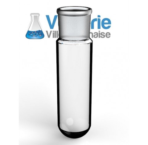 Tube fond rond  à  rodage 45/40 femelle diamètre 54mm épaisseur 2,5 mm longueur 202 mm