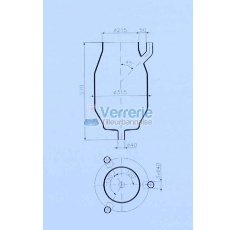 Cuve agroalimentaire en verre 25 litres