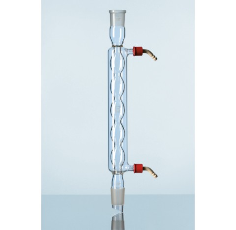 DURAN Allihn condenser, with 2 screw-on plastic hose connections, NS 29/32, jacket length 250 mm pac