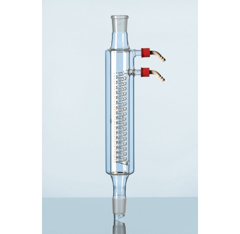 DURAN Jacketed coil condenser, with 2 screw-on plastic hose connections, NS 29/32, jacket length 400