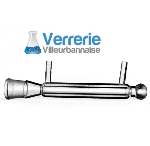 Refrigerant long utile 155mm 29/32 femelle et 29/15 sphérique male, olives en verre diametre 10mm ve