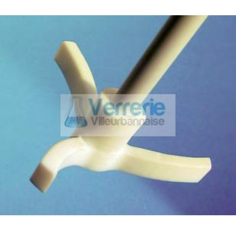 PTFE Stirrer Shaft, Retreat Curve Shaft 8, L 300mm, Rotor diam 50, Blade Ht 10