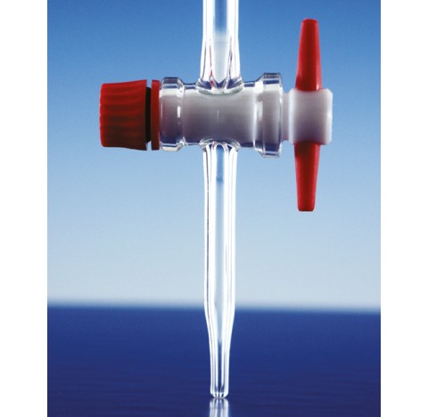 DURAN burette stopcocks, straight, complete with PTFE-keys, NS 12.5 packing of 50