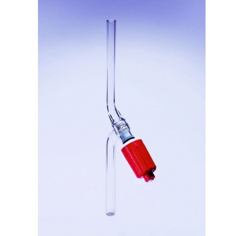 Robinet Rotaflo HP droit voie 6mm, diametre exterieur branches 13mm.<br> En verre borosilciate et cl