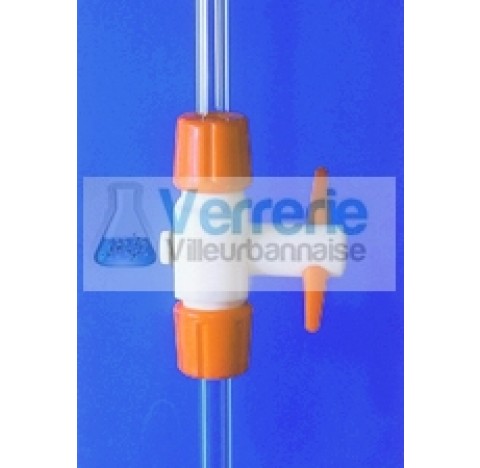 PTFE Stopcock, Straight Through Bore 10, Arm diam 14mm