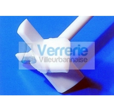 PTFE Shaft Stirrer, Screw Propeller Shaft 9.5, L 650mm, Rotor diam 60