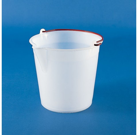 Bucket with spout ,HDPE 12 liters diameter 300mm height 280 mm, white