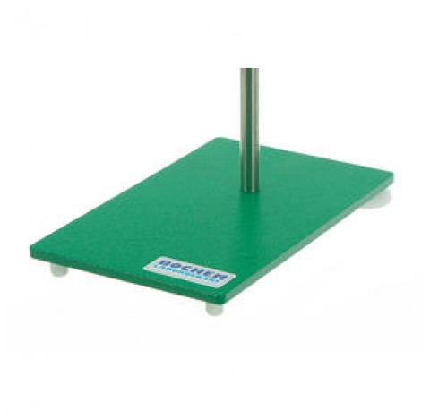 Stand bases Dimensions: 180x100 height 6 mm 0,8 kg with thread M10 and one adjustable foot ,steel va