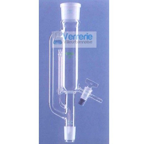 Extractor of soxhlet of 2000ml female socket 71/51 male 34/35 with glass stopcock for solids and sol