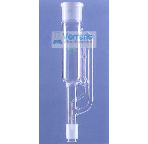 Extracteur de soxhlet de 2000ml rodage plat DN100et rodage male 45/40 avec robinet de vidange pour l