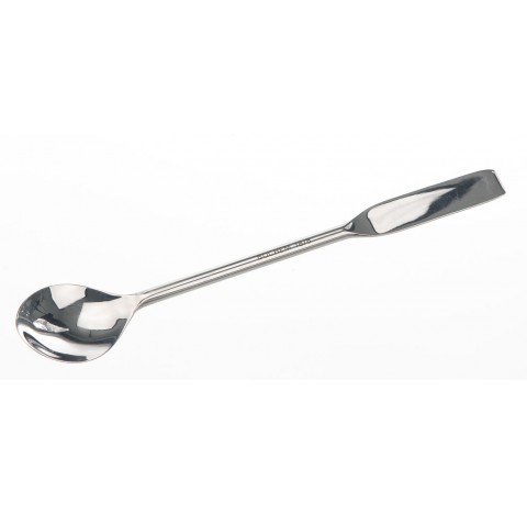 Spoon spatula total length 150 mm spatula dimensions LxW : 40x10 mm , diameter 5mm , spoon dimension