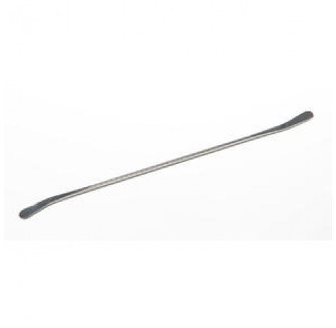 Double spatula, round , bent total length 180 mm spatulas dimensions LxW : 25x7 mm , diameter 3 mm ,