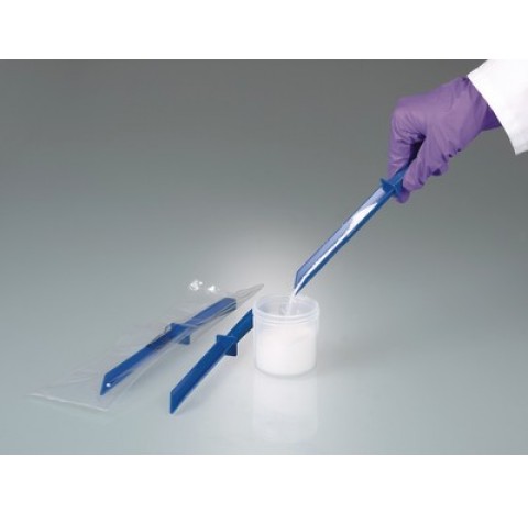 Food spatulas, blue, PS, sterile, 150 mm