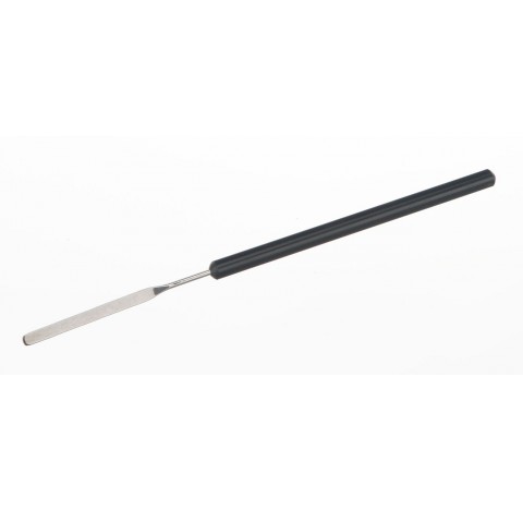 Micro spatulas total length 160 mm spatulas dimensions LxW : 40x5 mm , diameter 2 mm ,stainless stee