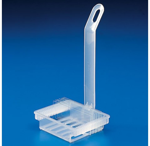 Staining rack in polypropylene for 20 slides 76x26 mm (3x1) to use with Art. 353KAR
