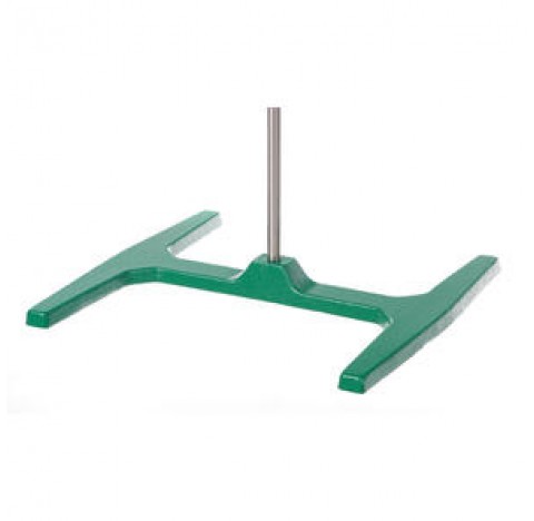 Stand with base plate H-shape, incl. One rod 18/10 stainless steel height 1000mm diam 16 mm (M12X30m