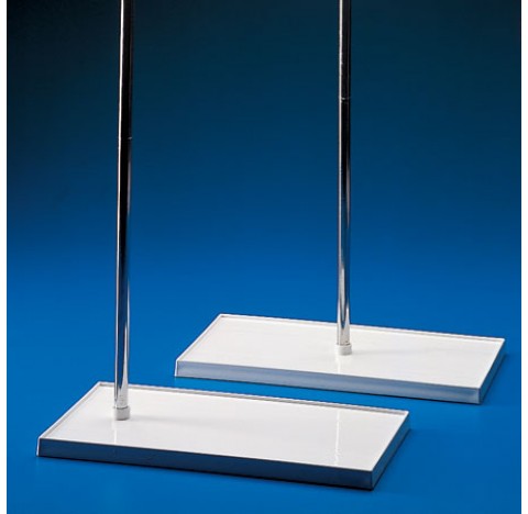 Rectangular base , in polypropylene , off-central holes ,each rod an be screwed one into other to ob