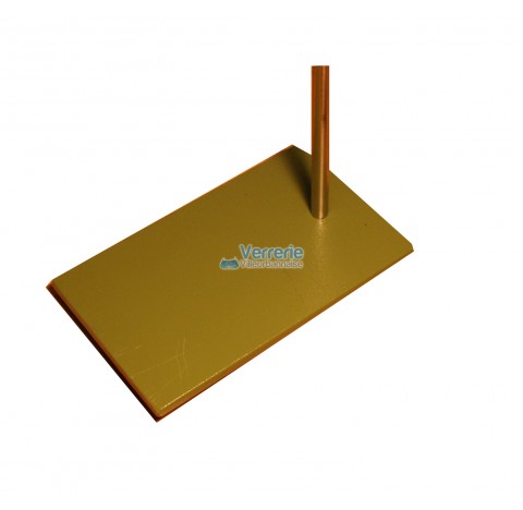 Stand with rod aluminium diameter 12 mm height 750mm ,base excentral dim. 210x130mm