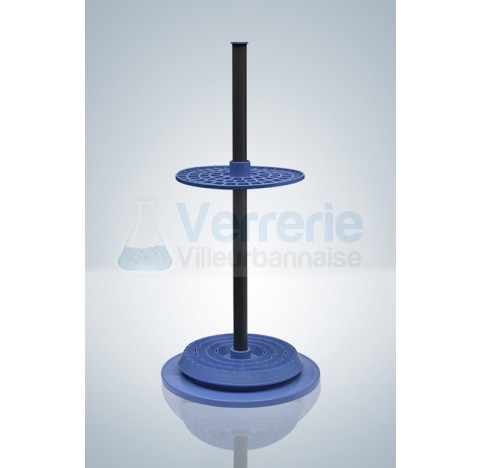 Support pour pipettes rotatif pour 94 pipettes de differents diametres graduees 25ml, diametre 230 m