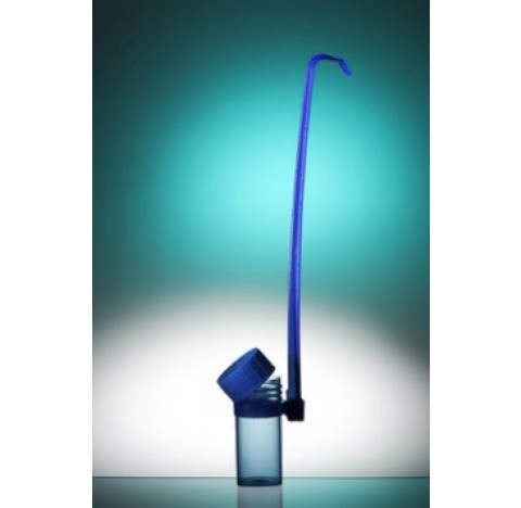 Dipper with removable handle 40ml PP blue height 275 mm opened diameter 30 mm and screw cap blue, 1/