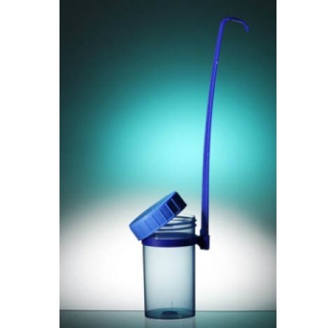 Dipper with removable handle 180ml PP blue height 305 mm opened diameter 52 mm and screw cap blue, 1