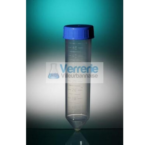 50ml conical base tube50ml conical base tube, PP 113.5x29.2, Printed graduation, green cap, 25/bag,