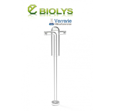Tete diam 26 pour flacon ISO 1 litre gl45 avec olive en plastique avec fritte porosite 0