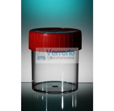 Straight container 140ml PS naheight 70 diameter 55and screw cap re