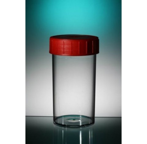 Straight container 180ml PP natureltural height 102 mm opened diameter 52 mm and screwd cap and spat