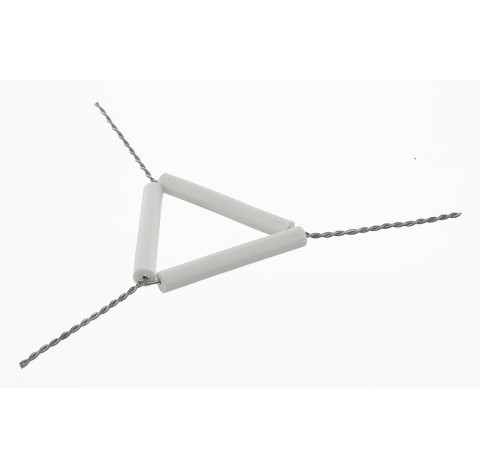 Triangle length 60 mm ,zincked with clay tubes ,