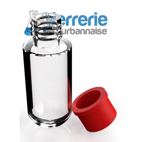 Tube à centrifuger diamètre 38 mm pas de vis avec bouchon et joint PTFE, longueur totale avec boucho