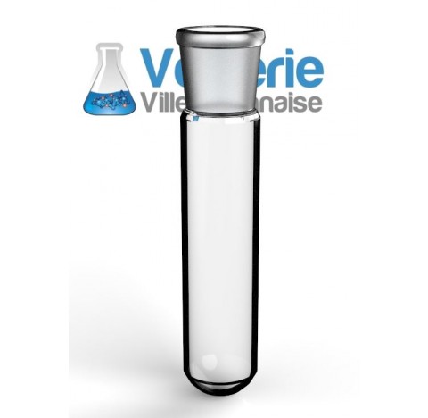 Tube fond rond  à  rodage 29/32 femelle sur tube diamètre 34 mm épaisseur 2 mm longueur 165 mm