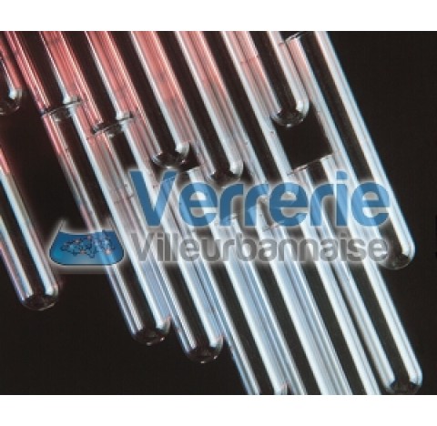 Glass test tube 30 ml glass (soda-lime) Diam 18 mm length 180 mm round bottom straight brim package 
