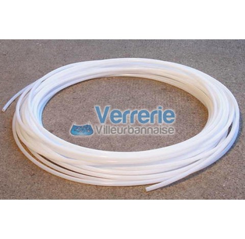 PTFE hosepipe internal diameter 12 O.D. 14 mm Hosepipe smooth white and rigid, Temp. use a 260 degre