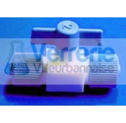 PTFE Valve, Straight Through, Screw Clamp Tube O.D. 8mm, Bore 4