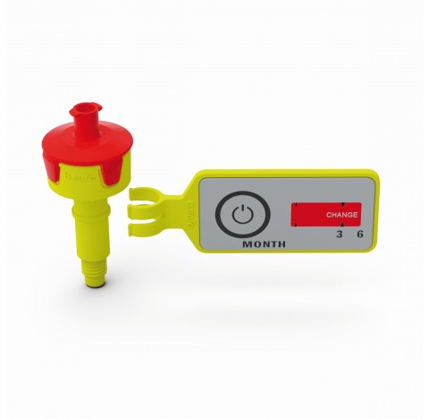 Valve à air B.Safe pour capuchon, boite de 100 valves.<br>Corps de vanne en PP avec raccord (filetag