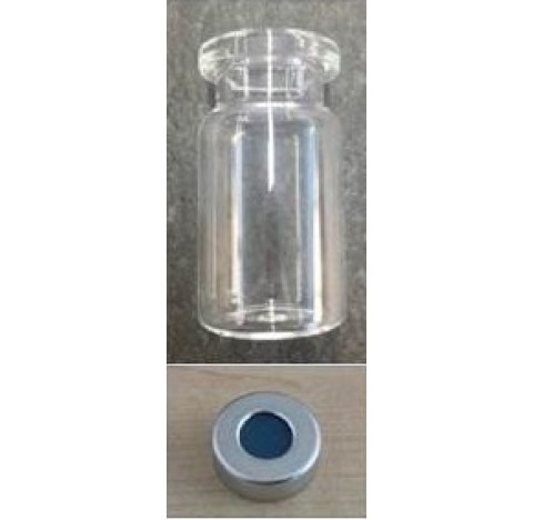 Vials en verre 5 ml avec bouchon à sertir et septum, 100 pièces. Vial en verre Schott Analytics