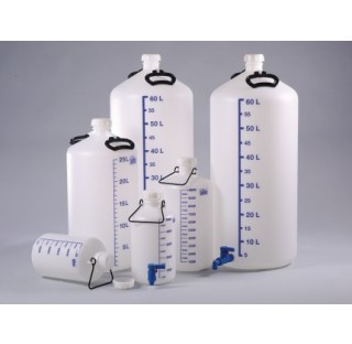 Storage bottle w/ thread. con., HDPE, 10 l, w/ cap