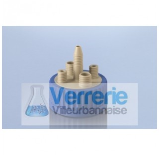 Spare screw cap set for GLS 80 stirred reactor (blue/grey) packing of 1