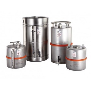 Safety storage cont., V4A, tab, level indic., 10 l