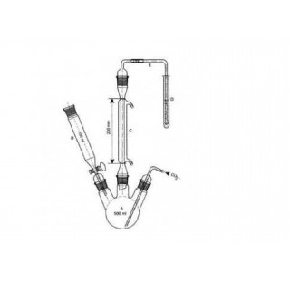 Glass apparatus for determination of sulfur dioxide