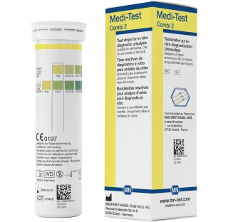 Bandelettes de tests urinaires Medi-test, contrôle du glucose et de la protéine. Durée de vie 2,5 an