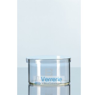 Jar with lid, body diameter 100 mm height without lid 60 mm sold by 10 . Duran Schott