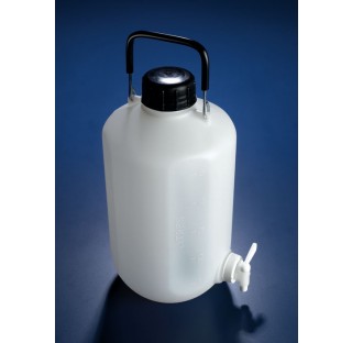 PEHD Jerrycans 25 L en HDPE with stopcock diametre interne du col 80 mm, height 580 mm,diametre de b