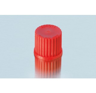 Screw Cap, GL 18, red, made of PBT with PTFE protected seals (blind cap) packing of 2