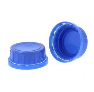 Bouchon inviolable en polypropylene filetage 54DIN-W , bleu, CG 310B, auto-jointant
