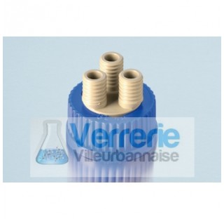 Screw cap, GL 45, PP, 3 Port GL 14, for DURAN laboratory glass bottles with DIN thread packing of 2