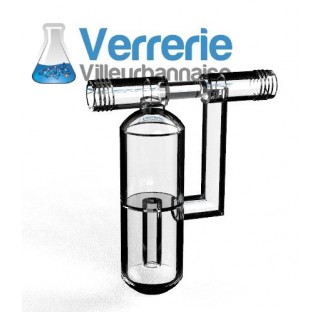 Bulleur double GL14, en verre borosilicate